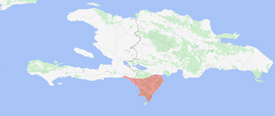 Range map of Anolis alumina